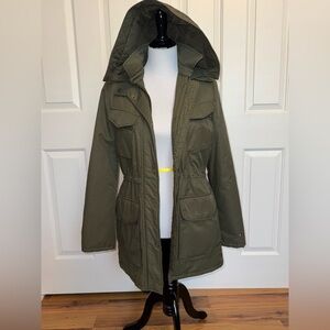 Tommy Hilfiger Women’s Green Utility Hooded Parka Jacket Size S